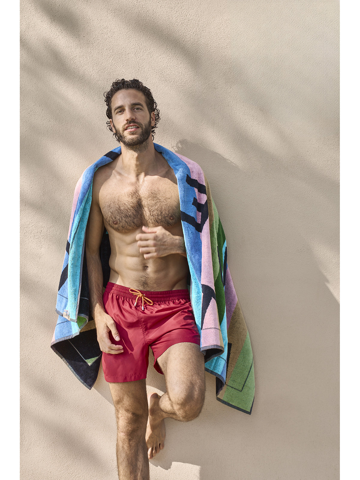 Boxer mare in leggera microfibra bordeaux, con dettagli in contrasto