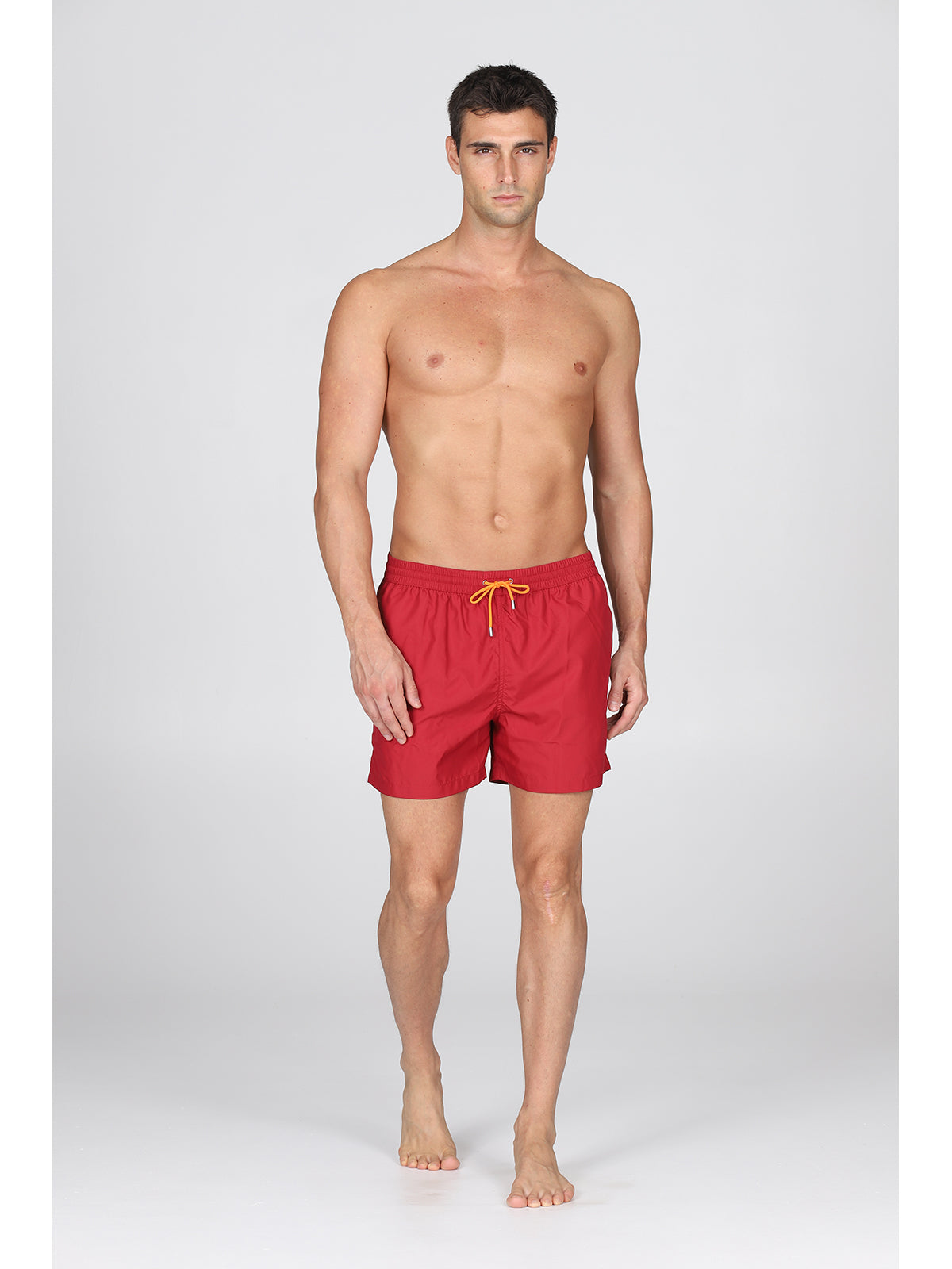 Boxer mare in leggera microfibra bordeaux, con dettagli in contrasto
