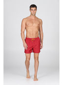 Boxer mare in leggera microfibra bordeaux, con dettagli in contrasto