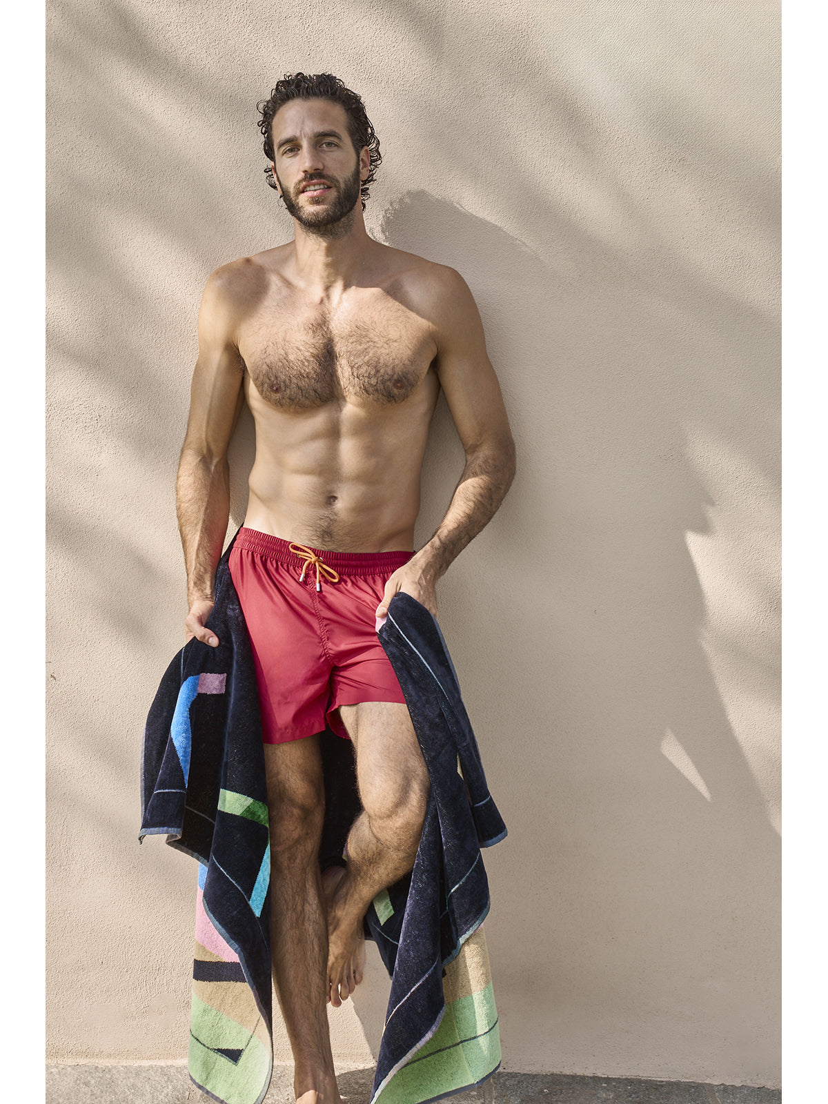 Boxer mare in leggera microfibra bordeaux, con dettagli in contrasto