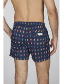Boxer mare in leggera tela di microfibra, fantasia lattine