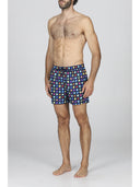 Boxer mare in leggera tela di microfibra, fantasia tappi