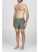Boxer mare uomo, in leggera tela tinta unita verde