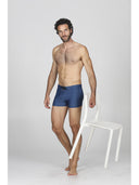Boxer mare uomo aderente micro fantasia micro blu