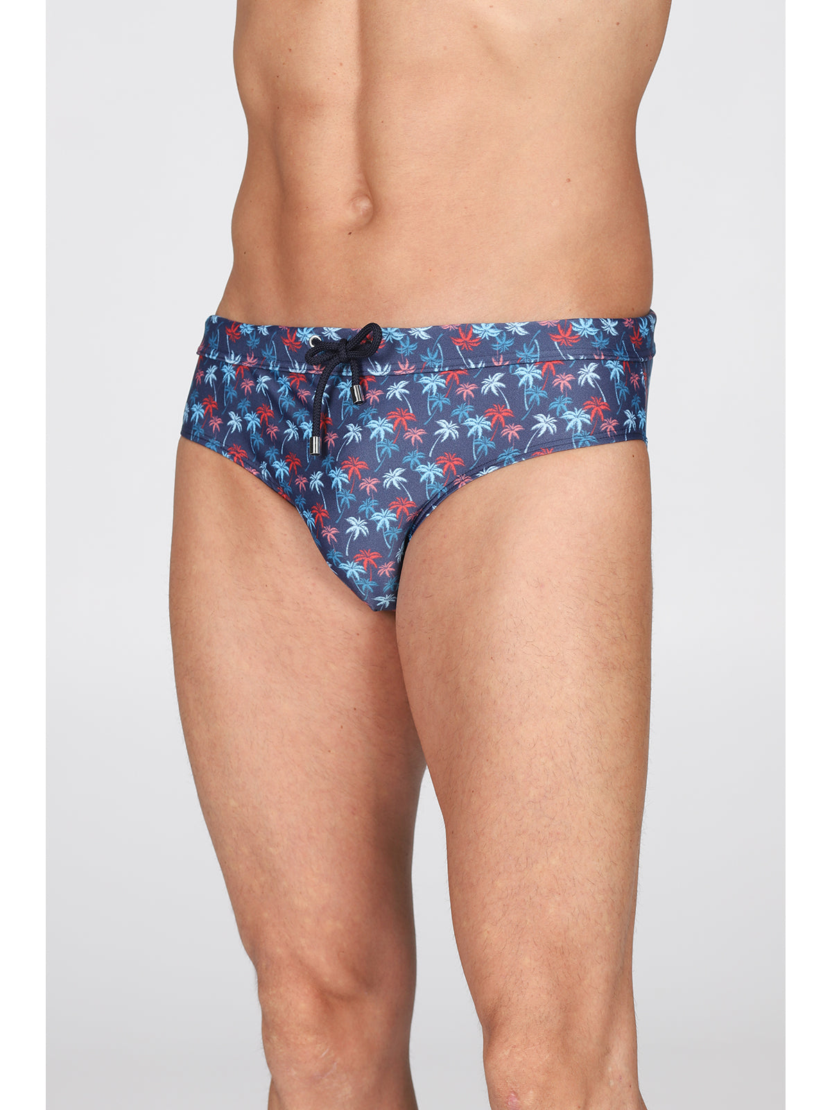 Slip mare uomo, con disegno esclusivo "palme tropicali"