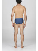 Slip mare uomo fantasia micro geometrica blu