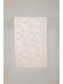 Maxi beach towel in soft pure cotton, sand nuance