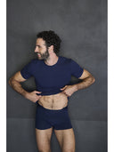 Long boxers in stretch cotton jersey, two-pack