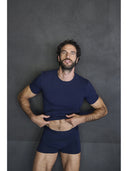 Boxer blu parigamba in jersey di cotone elasticizzato bipack