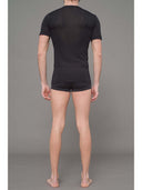 Maglietta girocollo in lana seta Nero Julipet