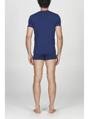 T-shirt uomo girocollo in cotone stretch, colore bluette