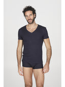 Maglietta v in morbida fibra di latte e lana: linea milkwool