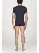 Maglietta v in morbida fibra di latte e lana: linea milkwool