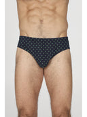 Slip comfort in cotone bielastico blu, in fantasia tennis