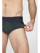 Slip medio in cotone elasticizzato colorato, taglio moderno - 2 pezzi