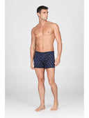 Boxer in setoso puro cotone mercerizzato, fantasia "pesci blu"
