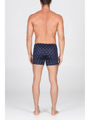 Boxer in setoso puro cotone mercerizzato, fantasia "pesci blu"