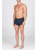 Boxer in confortevole cotone bielastico stampato, con disegno fantasia
