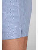Boxer in pregiato popeline di puro cotone microfantasia bianco blu