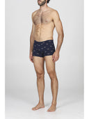 Boxer parigamba in jersey di cotone elasticizzato fantasia, confezione bipack