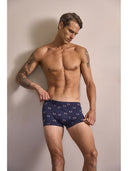 Boxer parigamba in jersey di cotone elasticizzato fantasia, confezione bipack