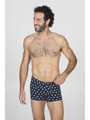 Boxer parigamba in jersey di cotone elasticizzato con disegno fantasia tappi, confezione bipack