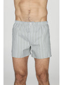 Boxer classico in pregiato popeline di puro cotone con riga verde