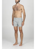 Boxer classico in pregiato popeline di puro cotone con riga verde