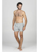 Boxer classico in pregiato popeline di puro cotone con riga verde