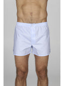 Boxer classico uomo, in pregiato tessuto navetta azzurro