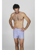 Boxer classico uomo, in pregiato tessuto navetta millerighe