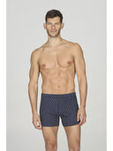 Boxer in leggero interlock fantasia, di puro cotone mercerizzato