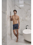 Boxer in leggero interlock fantasia, di puro cotone mercerizzato