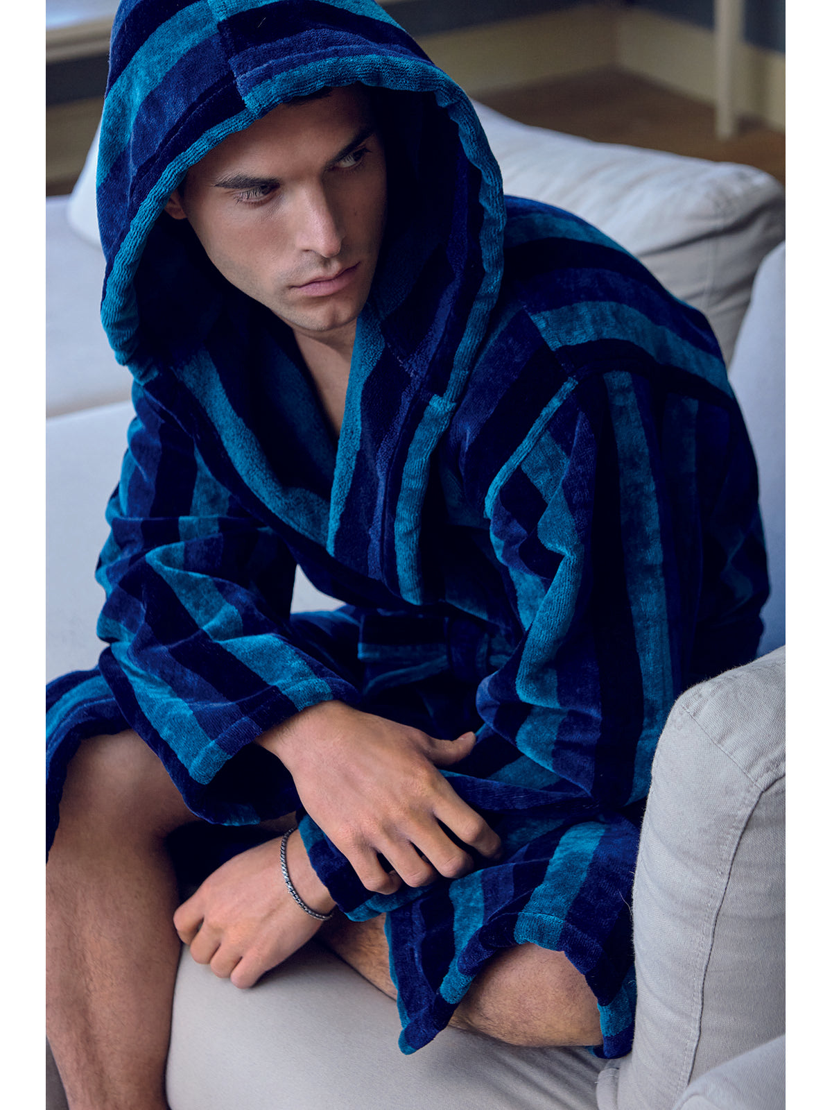 Accappatoio In Spugna A Riccio 500 Gr/mq - Collo A Scialle, Taglia XXL - Morbido E Super Assorbente - Foto 5