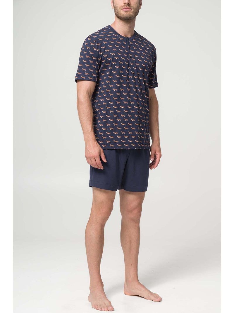 BREATHABLE PURE COTTON JERSEY SHORT PAJAMAS S/Z