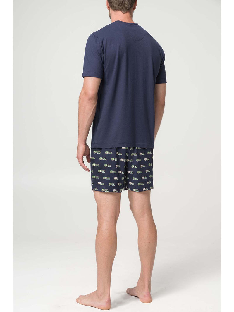 SHORT CREW- NECK BREATHABLE PURE COTTON JERSEY PAJAMAS S/Z
