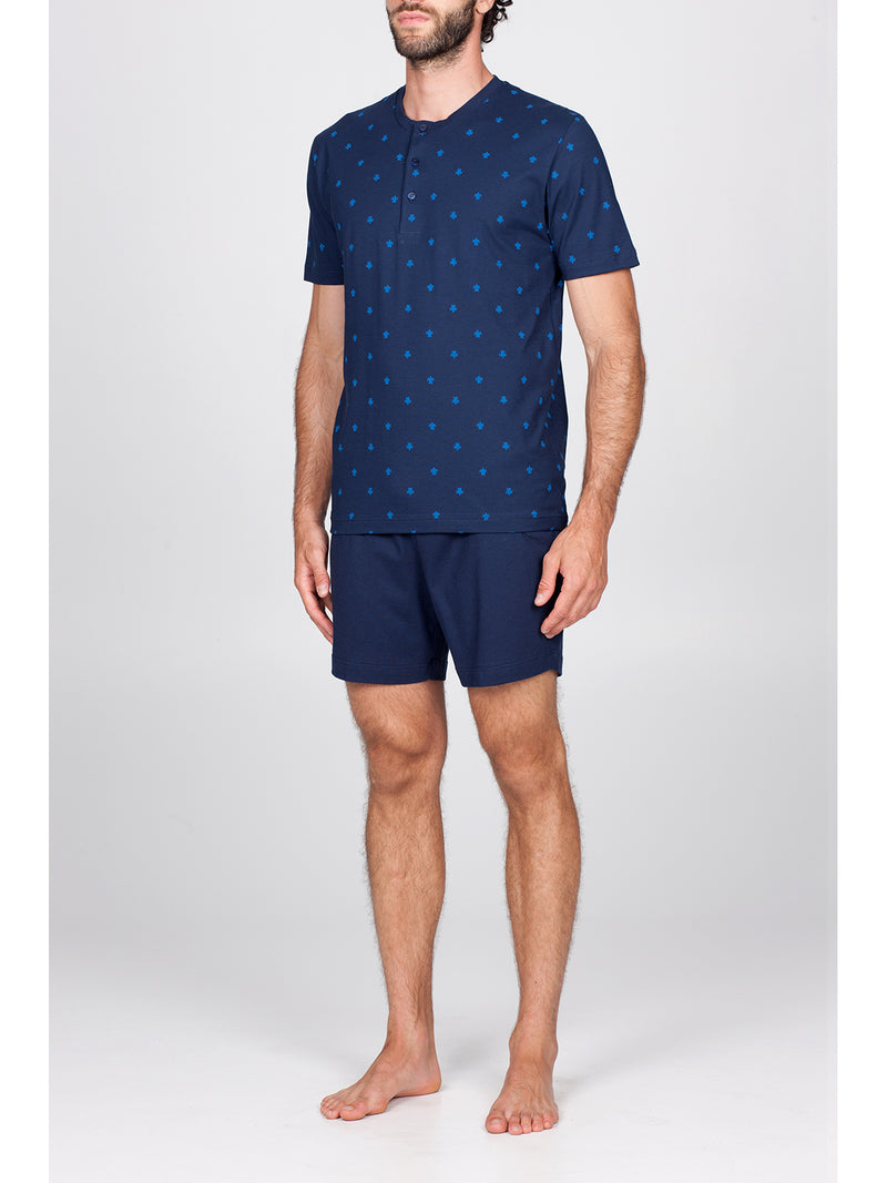 Pigiama serafino artist edition  in leggero jersey di puro cotone