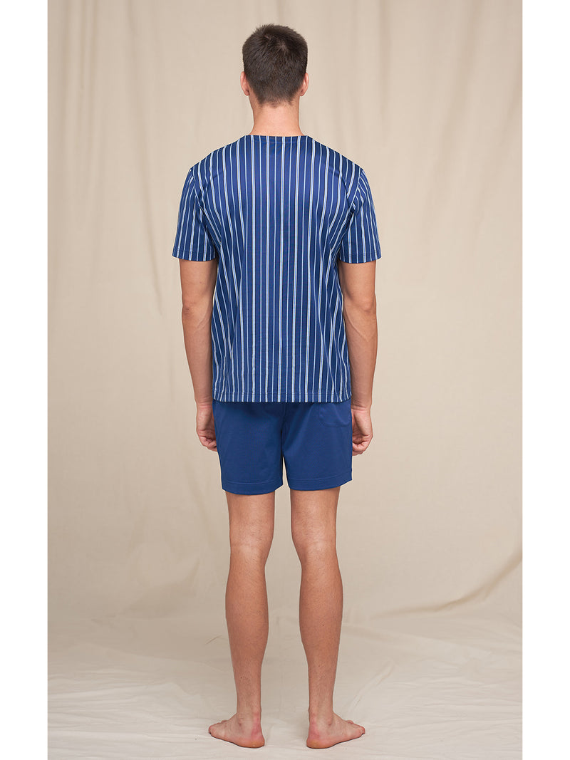 Short open pyjamas in printed filodiscozia cotton jersey
