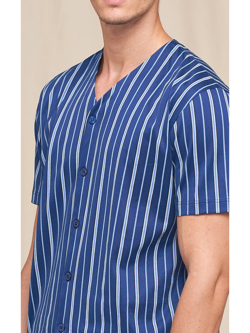 Short open pyjamas in printed filodiscozia cotton jersey