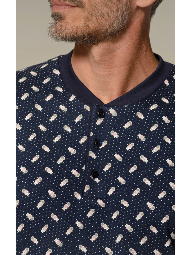 Pure cotton printed interlock pajamas