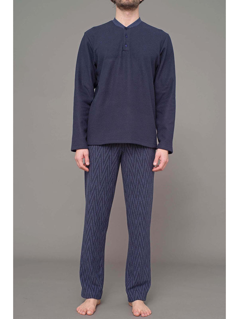 Warm Milan fabric zigzag pattern pyjamas