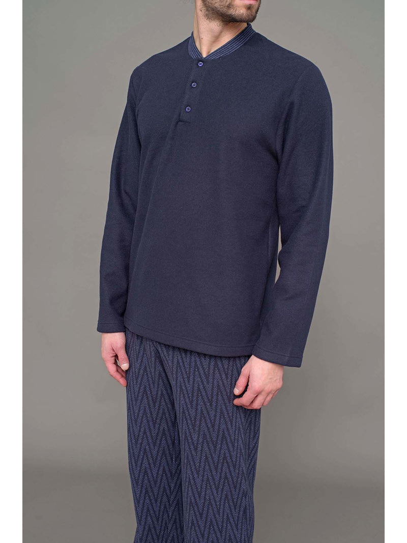 Warm Milan fabric zigzag pattern pyjamas