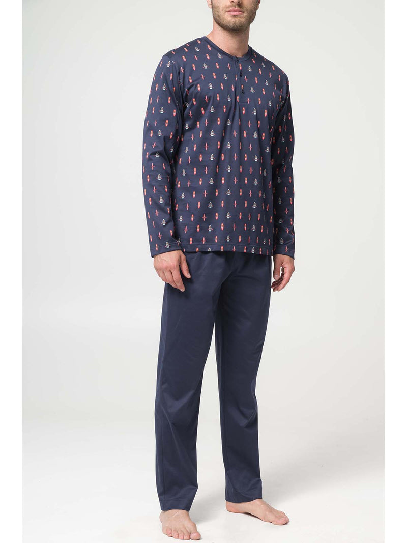 Pajamas in silky mercerized cotton