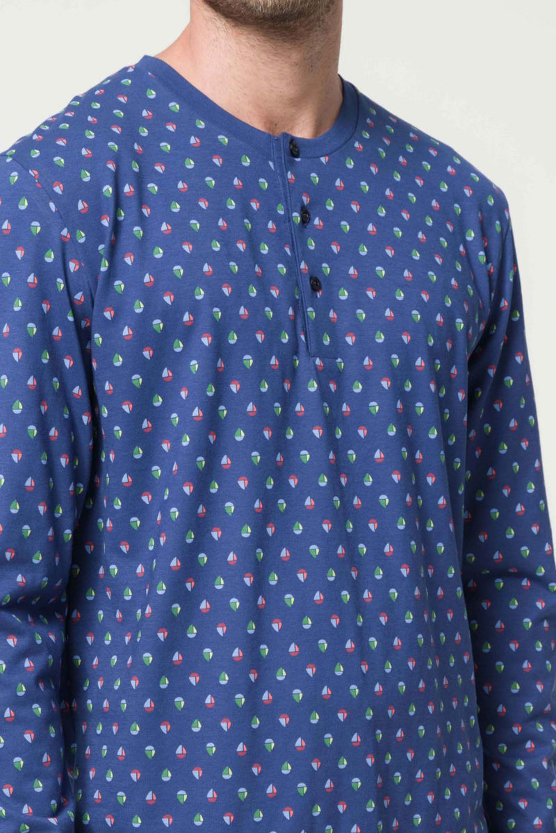 BREATHABLE PURE COTTON JERSEY SERAFINO PAJAMAS S/Z