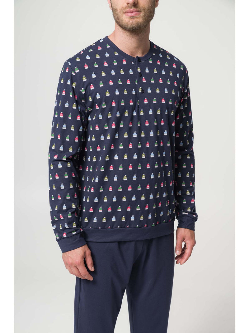 BREATHABLE PURE COTTON JERSEY SERAFINO PAJAMAS S/Z