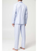 Pigiama aperto in 100% popeline Azzurro Julipet