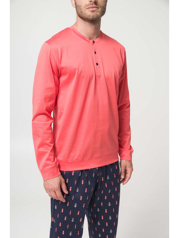 Pajamas in silky mercerized cotton