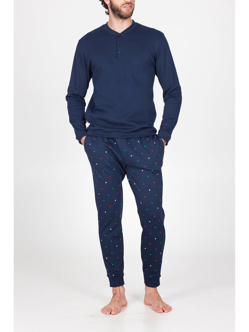 PAJAMAS WITH POCKETS IN SOFT PURE COTTON INTERLOCK