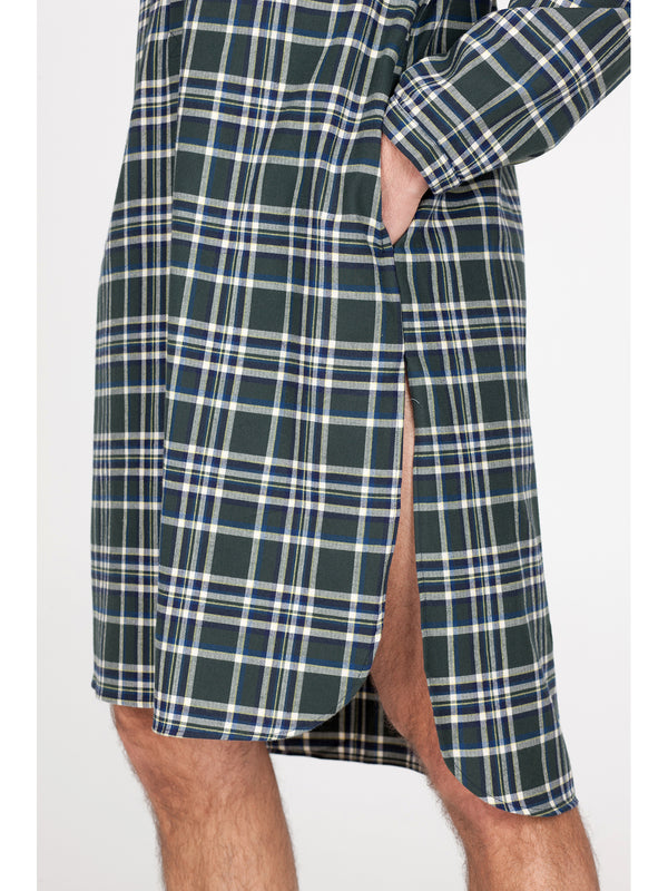 Warm pure cotton flannel nightgown