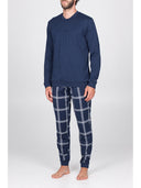 Pigiama in leggerissimo jersey di puro cotone Blu Julipet